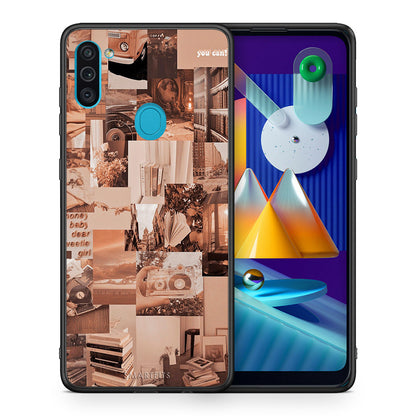 Θήκη Αγίου Βαλεντίνου Samsung A11 / M11 Collage You Can από τη Smartfits με σχέδιο στο πίσω μέρος και μαύρο περίβλημα | Samsung A11 / M11 Collage You Can case with colorful back and black bezels