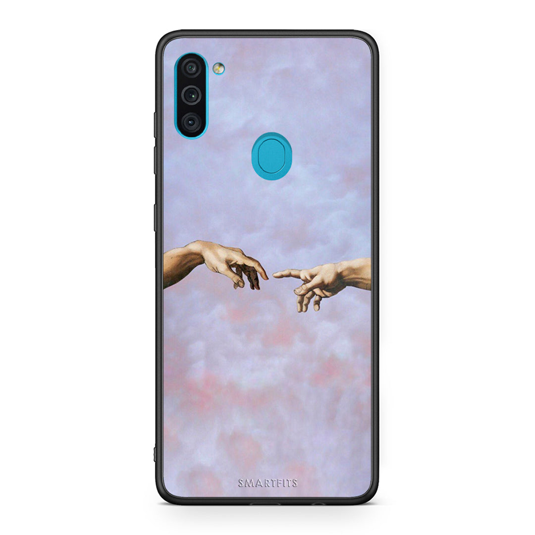 Samsung A11/M11 Adam Hand θήκη από τη Smartfits με σχέδιο στο πίσω μέρος και μαύρο περίβλημα | Smartphone case with colorful back and black bezels by Smartfits