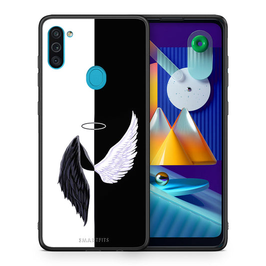 Θήκη Samsung A11/M11 Angels Demons από τη Smartfits με σχέδιο στο πίσω μέρος και μαύρο περίβλημα | Samsung A11/M11 Angels Demons case with colorful back and black bezels