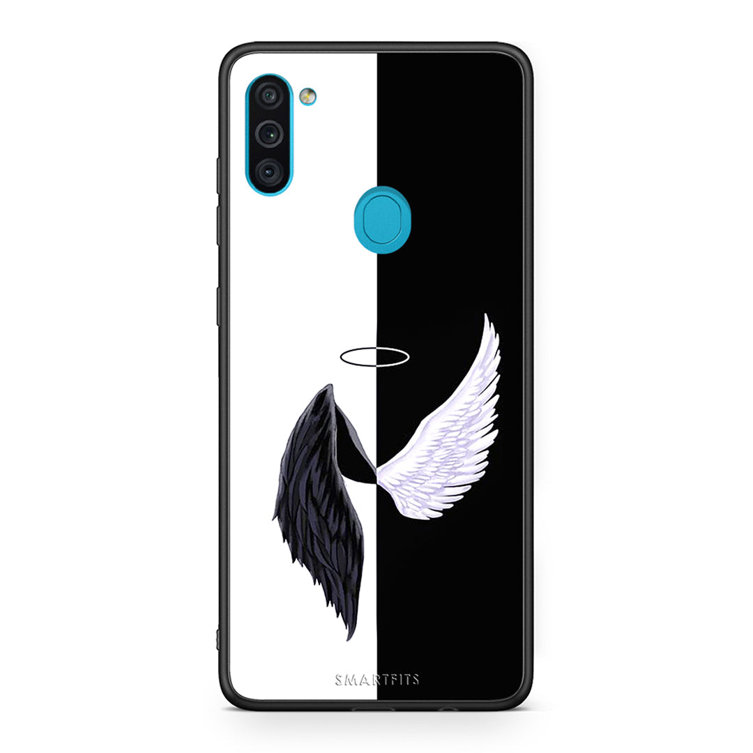 Samsung A11/M11 Angels Demons θήκη από τη Smartfits με σχέδιο στο πίσω μέρος και μαύρο περίβλημα | Smartphone case with colorful back and black bezels by Smartfits