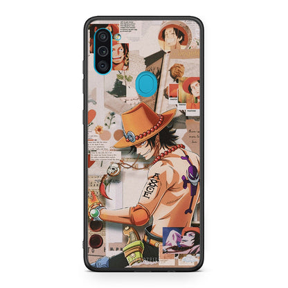 Samsung A11/M11 Anime Collage θήκη από τη Smartfits με σχέδιο στο πίσω μέρος και μαύρο περίβλημα | Smartphone case with colorful back and black bezels by Smartfits