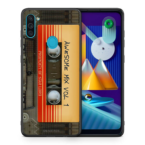 Θήκη Samsung A11/M11 Awesome Mix από τη Smartfits με σχέδιο στο πίσω μέρος και μαύρο περίβλημα | Samsung A11/M11 Awesome Mix case with colorful back and black bezels