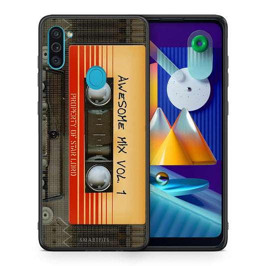 Θήκη Samsung A11/M11 Awesome Mix από τη Smartfits με σχέδιο στο πίσω μέρος και μαύρο περίβλημα | Samsung A11/M11 Awesome Mix case with colorful back and black bezels