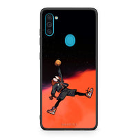 Thumbnail for Samsung A11/M11 Basketball Hero θήκη από τη Smartfits με σχέδιο στο πίσω μέρος και μαύρο περίβλημα | Smartphone case with colorful back and black bezels by Smartfits