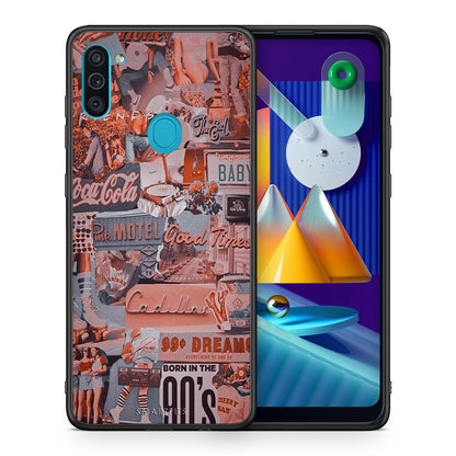 Θήκη Samsung A11/M11 Born In 90s από τη Smartfits με σχέδιο στο πίσω μέρος και μαύρο περίβλημα | Samsung A11/M11 Born In 90s case with colorful back and black bezels