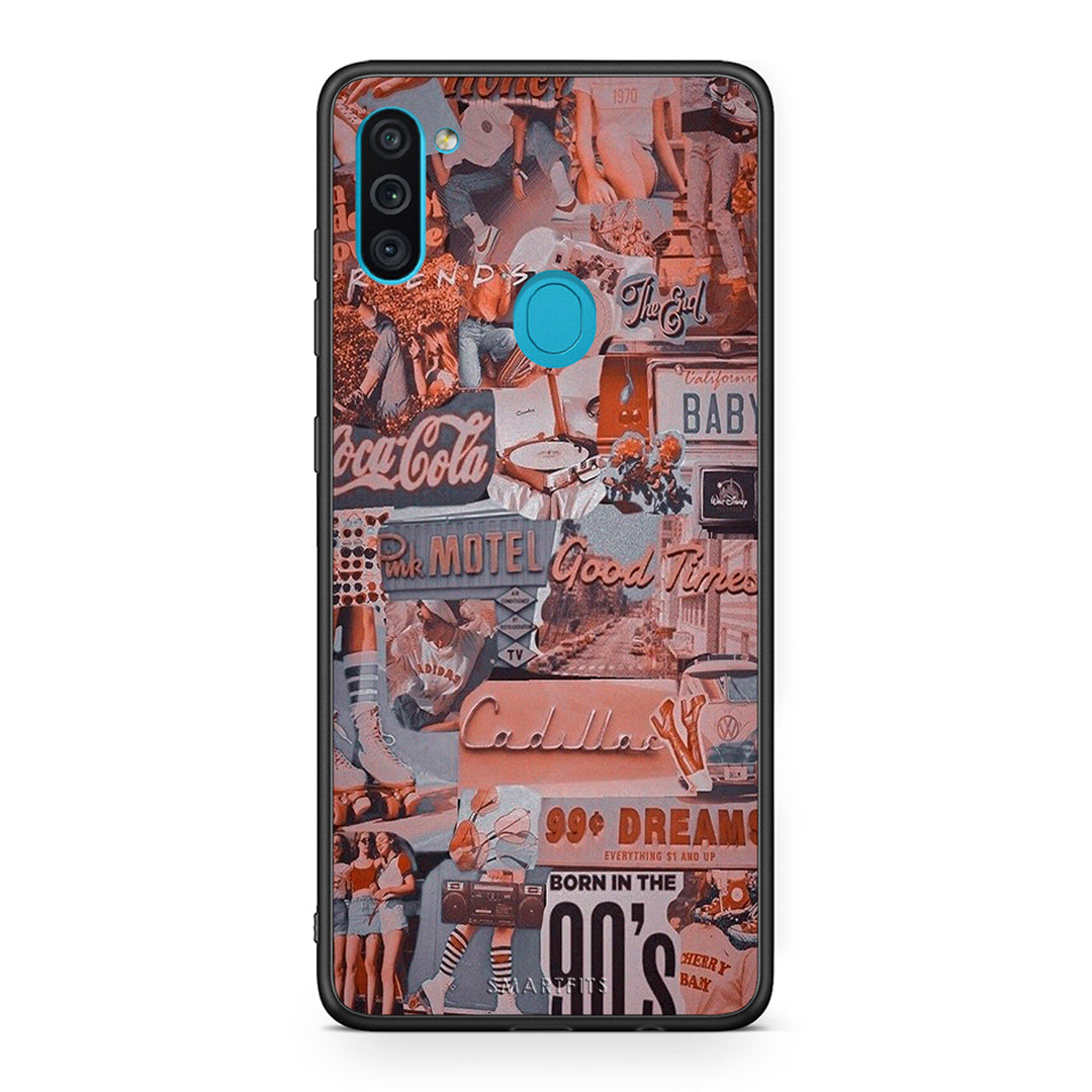 Samsung A11/M11 Born In 90s θήκη από τη Smartfits με σχέδιο στο πίσω μέρος και μαύρο περίβλημα | Smartphone case with colorful back and black bezels by Smartfits