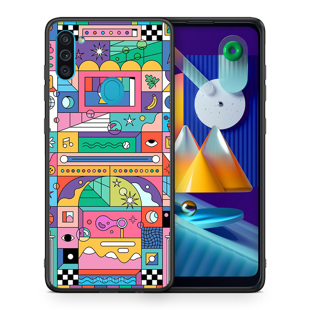 Θήκη Samsung A11/M11 Bubbles Soap από τη Smartfits με σχέδιο στο πίσω μέρος και μαύρο περίβλημα | Samsung A11/M11 Bubbles Soap case with colorful back and black bezels