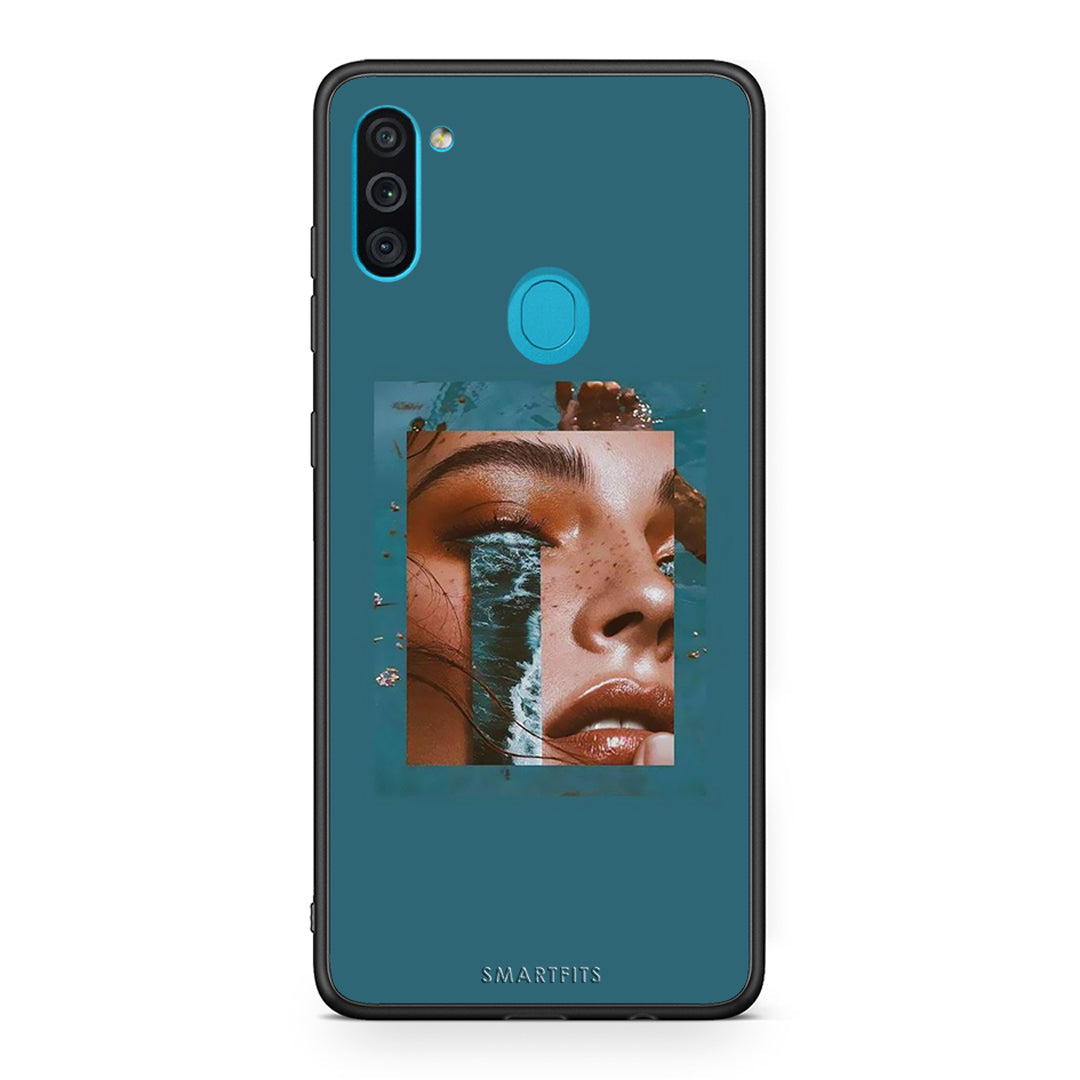 Samsung A11/M11 Cry An Ocean θήκη από τη Smartfits με σχέδιο στο πίσω μέρος και μαύρο περίβλημα | Smartphone case with colorful back and black bezels by Smartfits