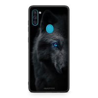 Thumbnail for Samsung A11/M11 Dark Wolf θήκη από τη Smartfits με σχέδιο στο πίσω μέρος και μαύρο περίβλημα | Smartphone case with colorful back and black bezels by Smartfits