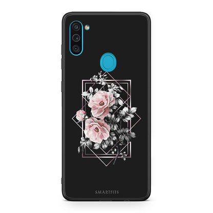 4 - Samsung A11/M11 Frame Flower case, cover, bumper