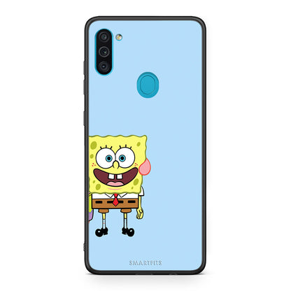 Samsung A11/M11 Friends Bob θήκη από τη Smartfits με σχέδιο στο πίσω μέρος και μαύρο περίβλημα | Smartphone case with colorful back and black bezels by Smartfits