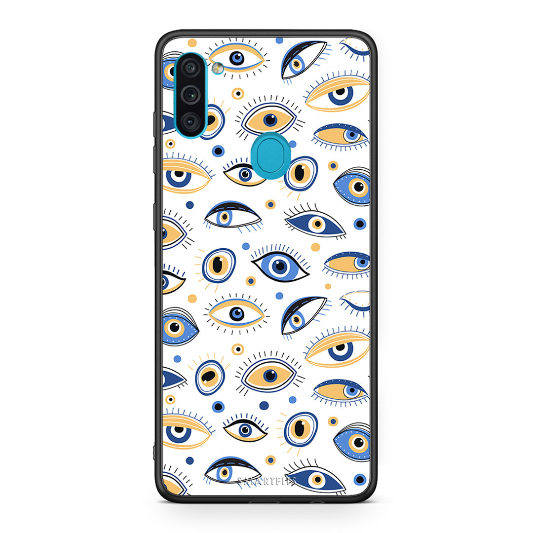 Samsung A11/M11 Ftou Ftou θήκη από τη Smartfits με σχέδιο στο πίσω μέρος και μαύρο περίβλημα | Smartphone case with colorful back and black bezels by Smartfits