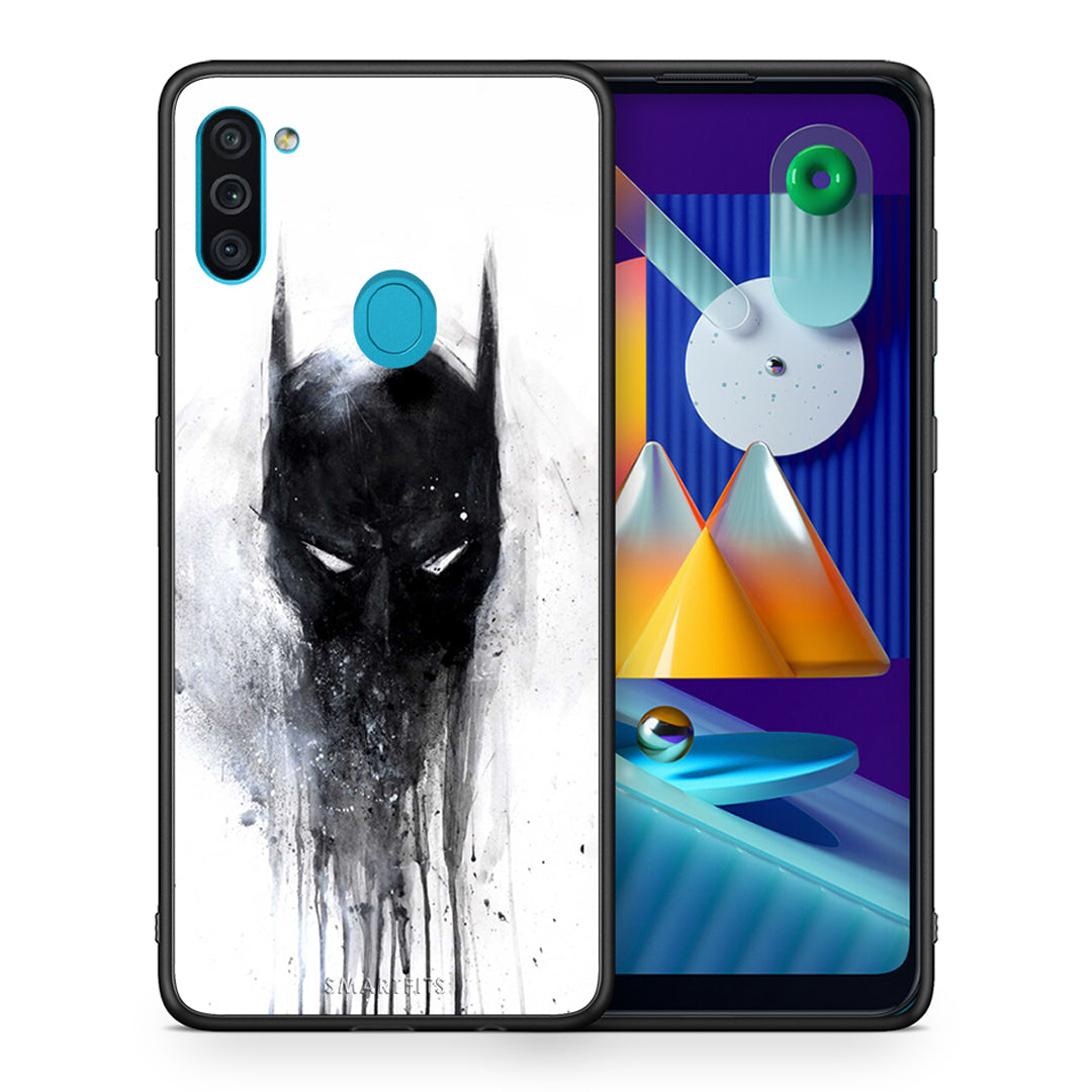 Θήκη Samsung A11/M11 Paint Bat Hero από τη Smartfits με σχέδιο στο πίσω μέρος και μαύρο περίβλημα | Samsung A11/M11 Paint Bat Hero case with colorful back and black bezels