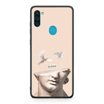 Samsung A11/M11 In Love θήκη από τη Smartfits με σχέδιο στο πίσω μέρος και μαύρο περίβλημα | Smartphone case with colorful back and black bezels by Smartfits