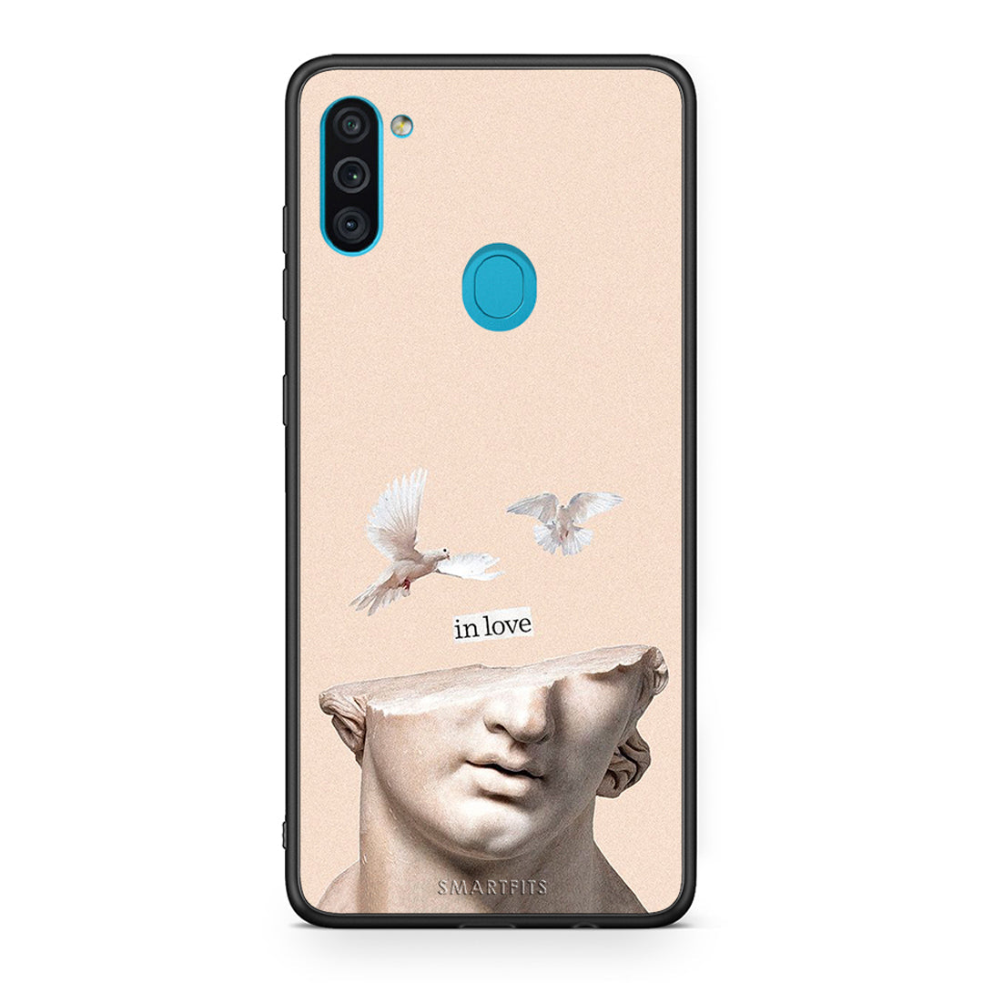 Samsung A11/M11 In Love θήκη από τη Smartfits με σχέδιο στο πίσω μέρος και μαύρο περίβλημα | Smartphone case with colorful back and black bezels by Smartfits