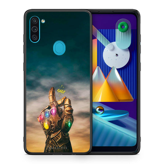 Θήκη Samsung A11/M11 Infinity Snap από τη Smartfits με σχέδιο στο πίσω μέρος και μαύρο περίβλημα | Samsung A11/M11 Infinity Snap case with colorful back and black bezels