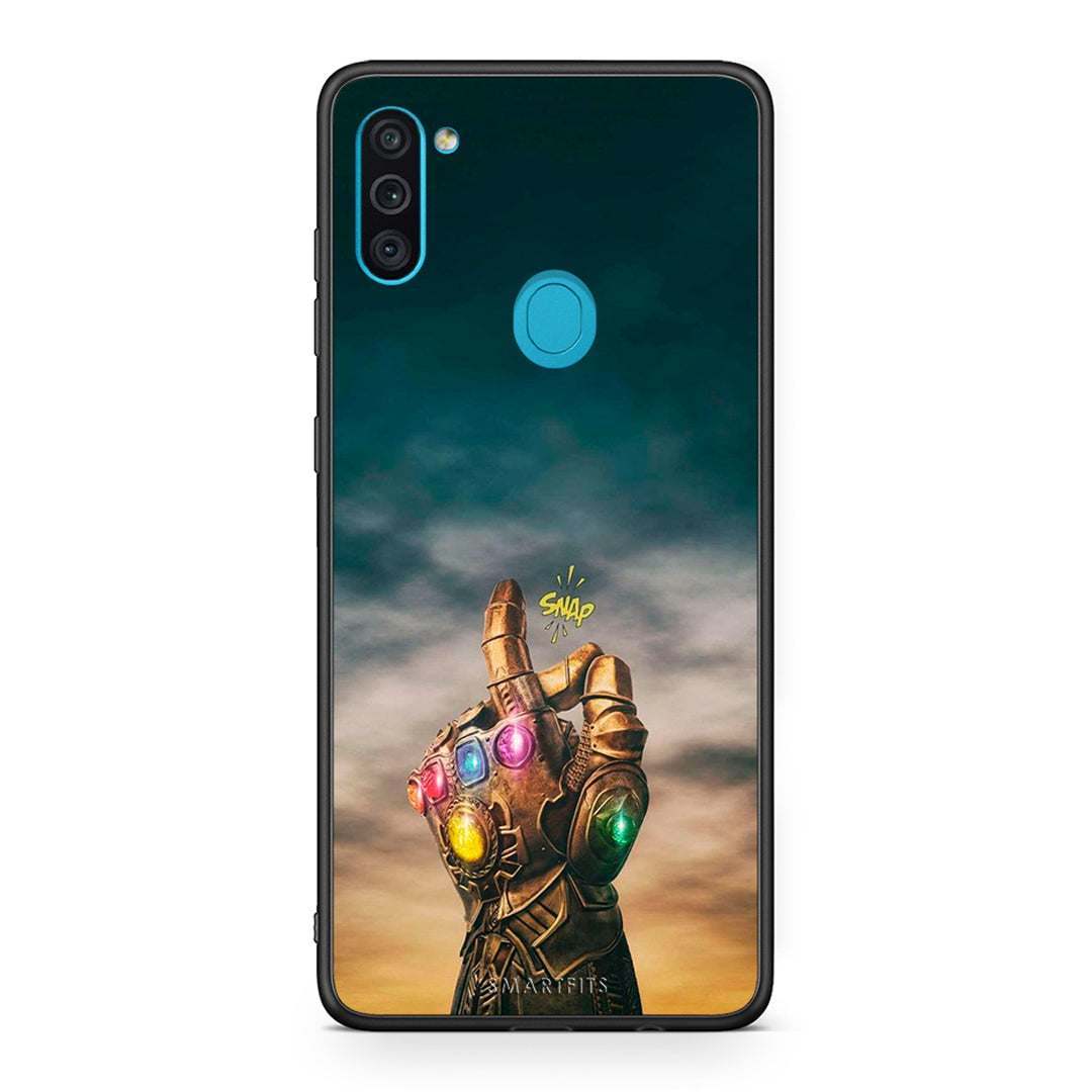 Samsung A11/M11 Infinity Snap θήκη από τη Smartfits με σχέδιο στο πίσω μέρος και μαύρο περίβλημα | Smartphone case with colorful back and black bezels by Smartfits