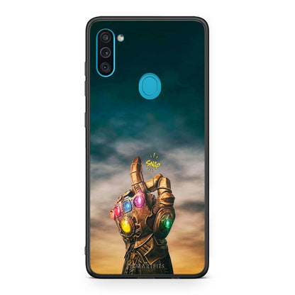 Samsung A11/M11 Infinity Snap θήκη από τη Smartfits με σχέδιο στο πίσω μέρος και μαύρο περίβλημα | Smartphone case with colorful back and black bezels by Smartfits