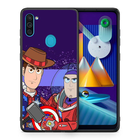 Θήκη Samsung A11/M11 Infinity Story από τη Smartfits με σχέδιο στο πίσω μέρος και μαύρο περίβλημα | Samsung A11/M11 Infinity Story case with colorful back and black bezels