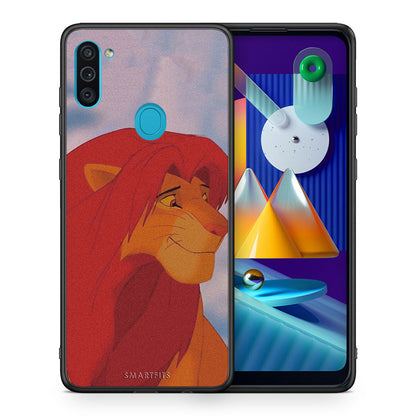 Θήκη Αγίου Βαλεντίνου Samsung A11 / M11 Lion Love 1 από τη Smartfits με σχέδιο στο πίσω μέρος και μαύρο περίβλημα | Samsung A11 / M11 Lion Love 1 case with colorful back and black bezels