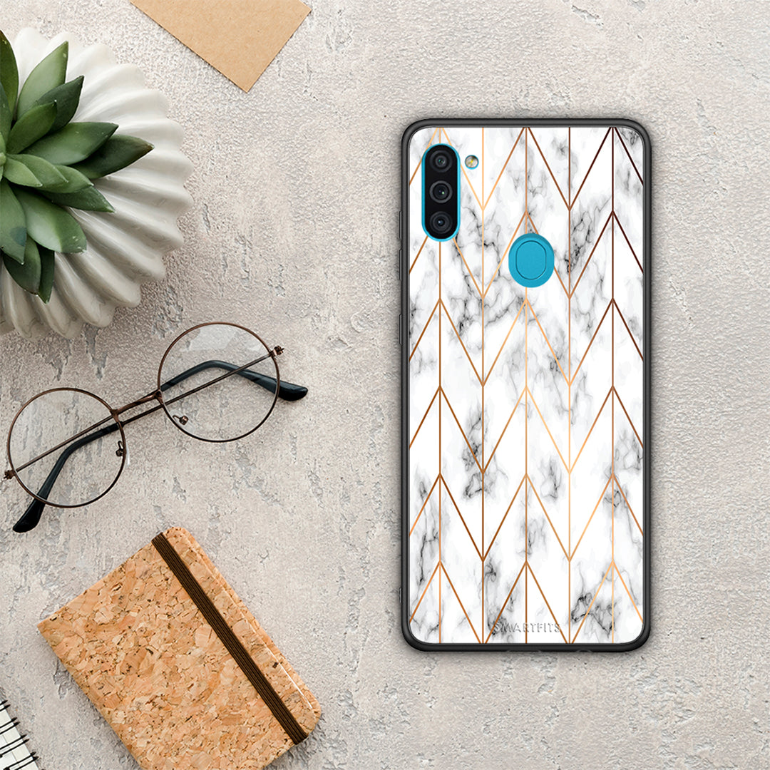 Marble Gold Geometric - Samsung Galaxy A11 / M11 θήκη