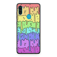 Thumbnail for Samsung A11/M11 Melting Rainbow θήκη από τη Smartfits με σχέδιο στο πίσω μέρος και μαύρο περίβλημα | Smartphone case with colorful back and black bezels by Smartfits
