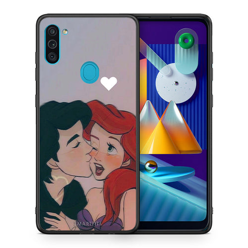 Θήκη Αγίου Βαλεντίνου Samsung A11 / M11 Mermaid Love από τη Smartfits με σχέδιο στο πίσω μέρος και μαύρο περίβλημα | Samsung A11 / M11 Mermaid Love case with colorful back and black bezels