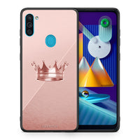 Thumbnail for Θήκη Samsung A11/M11 Crown Minimal από τη Smartfits με σχέδιο στο πίσω μέρος και μαύρο περίβλημα | Samsung A11/M11 Crown Minimal case with colorful back and black bezels