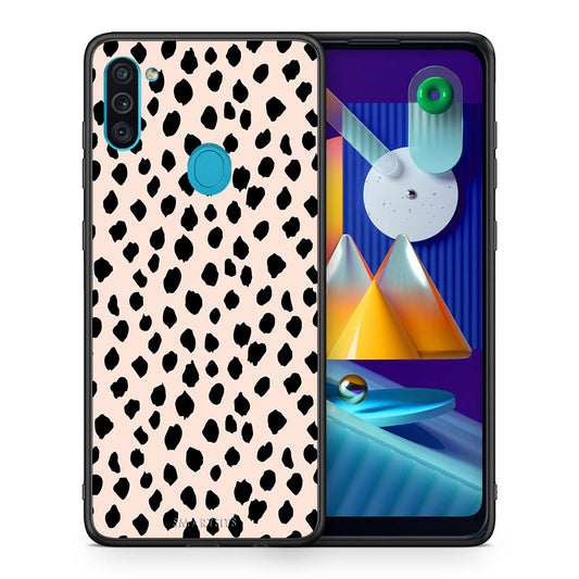 Θήκη Samsung A11/M11 New Polka Dots από τη Smartfits με σχέδιο στο πίσω μέρος και μαύρο περίβλημα | Samsung A11/M11 New Polka Dots case with colorful back and black bezels