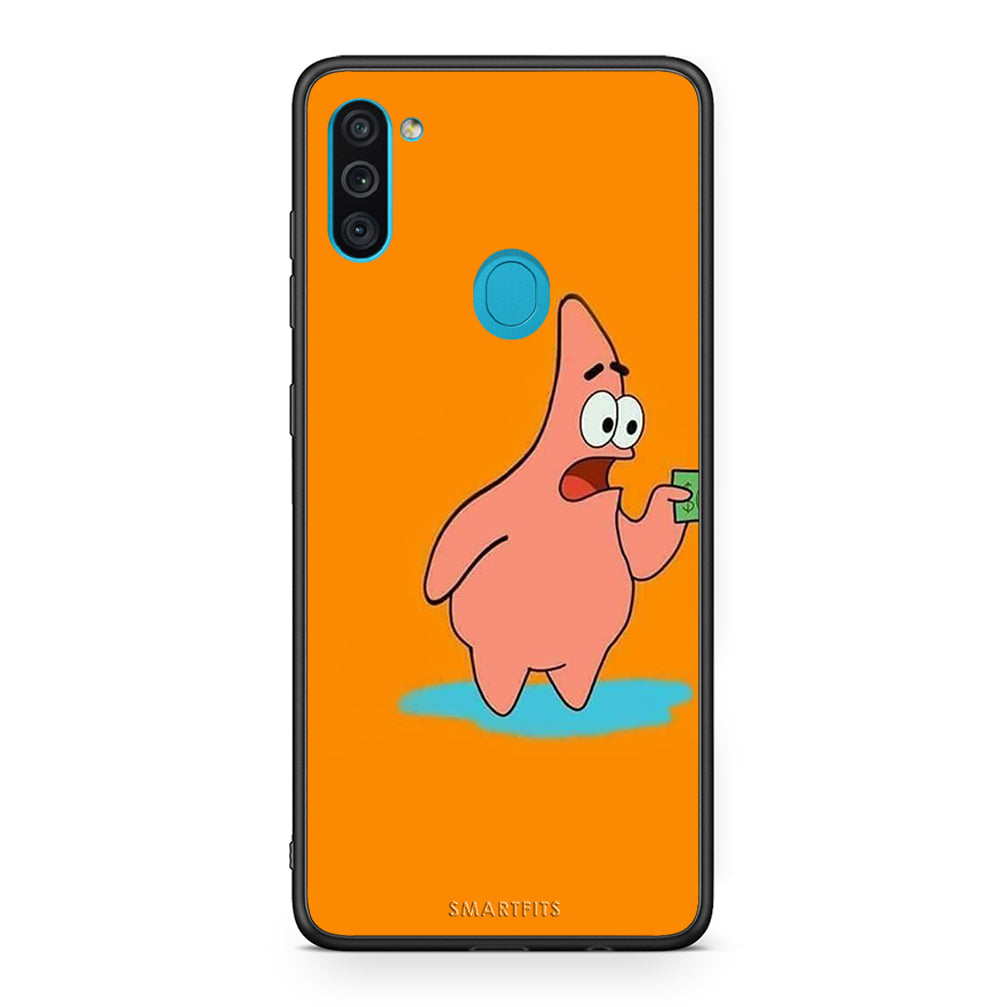 Samsung A11 / M11 No Money 1 Θήκη Αγίου Βαλεντίνου από τη Smartfits με σχέδιο στο πίσω μέρος και μαύρο περίβλημα | Smartphone case with colorful back and black bezels by Smartfits