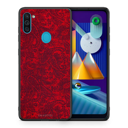 Θήκη Samsung A11/M11 Paisley Cashmere από τη Smartfits με σχέδιο στο πίσω μέρος και μαύρο περίβλημα | Samsung A11/M11 Paisley Cashmere case with colorful back and black bezels