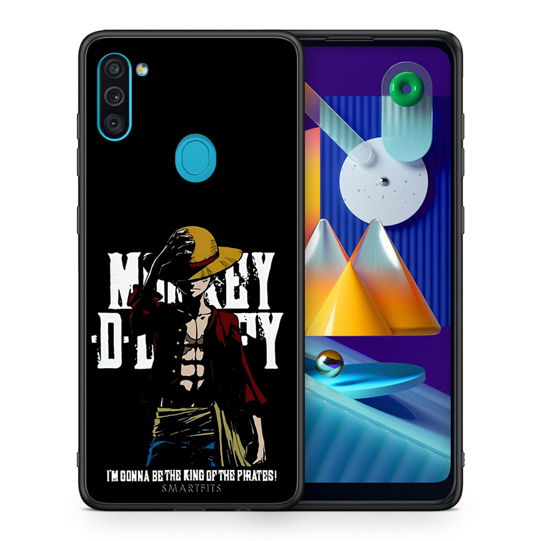 Θήκη Samsung A11/M11 Pirate King από τη Smartfits με σχέδιο στο πίσω μέρος και μαύρο περίβλημα | Samsung A11/M11 Pirate King case with colorful back and black bezels