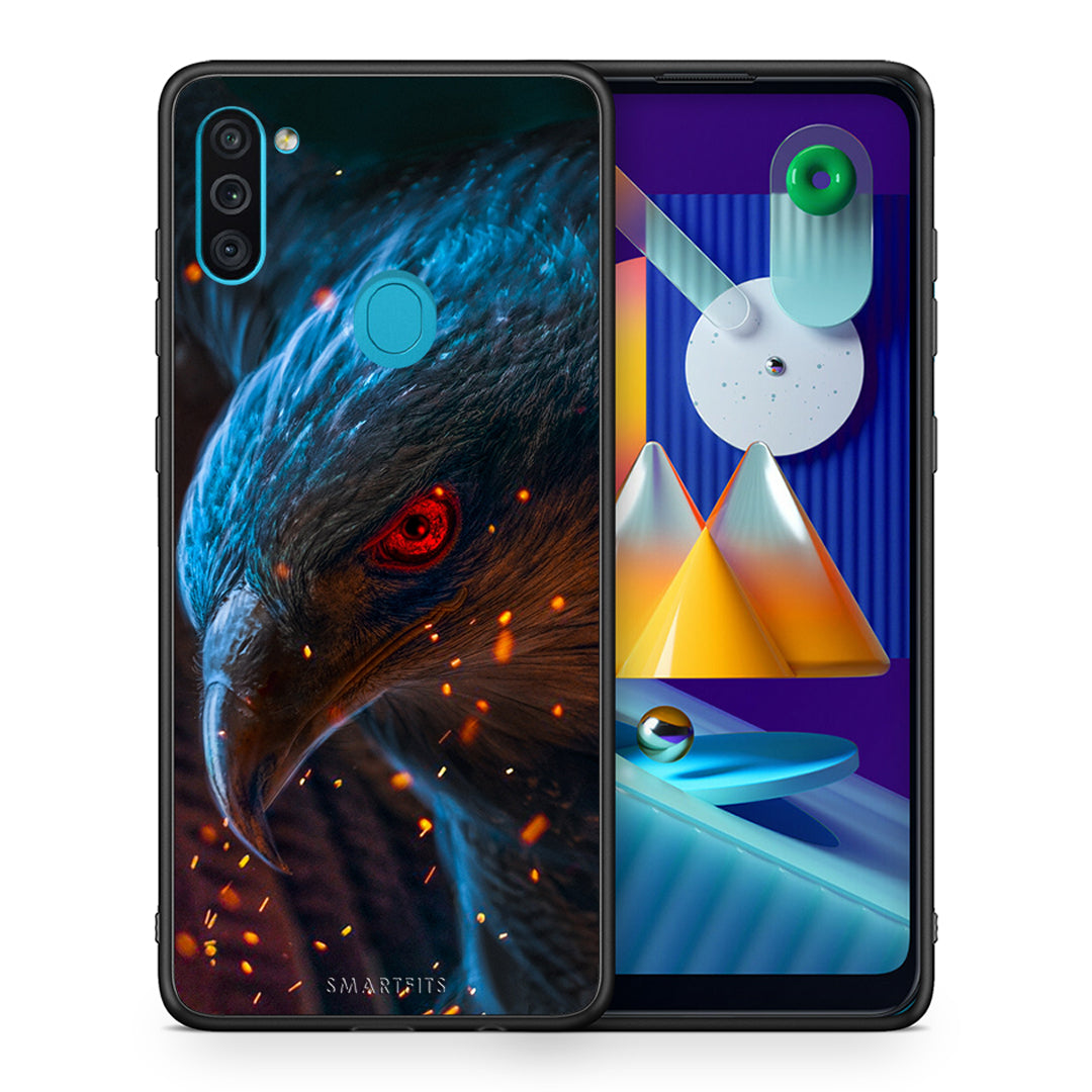 Θήκη Samsung A11/M11 Eagle PopArt από τη Smartfits με σχέδιο στο πίσω μέρος και μαύρο περίβλημα | Samsung A11/M11 Eagle PopArt case with colorful back and black bezels
