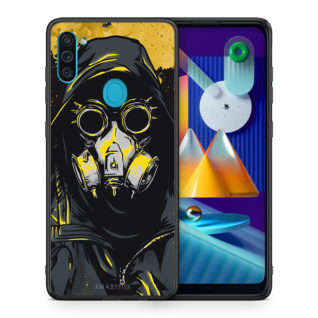 Θήκη Samsung A11/M11 Mask PopArt από τη Smartfits με σχέδιο στο πίσω μέρος και μαύρο περίβλημα | Samsung A11/M11 Mask PopArt case with colorful back and black bezels