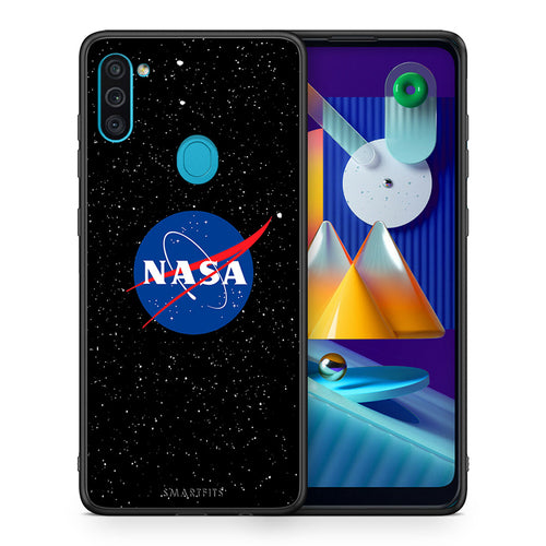 Θήκη Samsung A11/M11 NASA PopArt από τη Smartfits με σχέδιο στο πίσω μέρος και μαύρο περίβλημα | Samsung A11/M11 NASA PopArt case with colorful back and black bezels