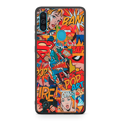 Samsung A11/M11 PopArt OMG θήκη από τη Smartfits με σχέδιο στο πίσω μέρος και μαύρο περίβλημα | Smartphone case with colorful back and black bezels by Smartfits