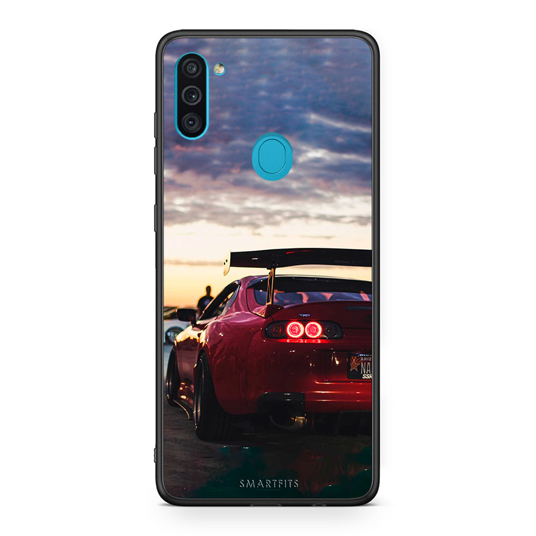 Samsung A11/M11 Racing Supra θήκη από τη Smartfits με σχέδιο στο πίσω μέρος και μαύρο περίβλημα | Smartphone case with colorful back and black bezels by Smartfits