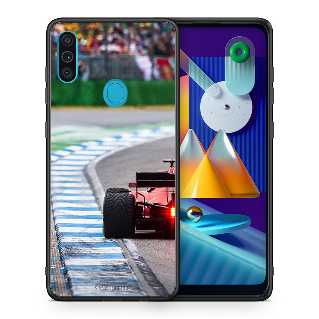 Θήκη Samsung A11/M11 Racing Vibes από τη Smartfits με σχέδιο στο πίσω μέρος και μαύρο περίβλημα | Samsung A11/M11 Racing Vibes case with colorful back and black bezels