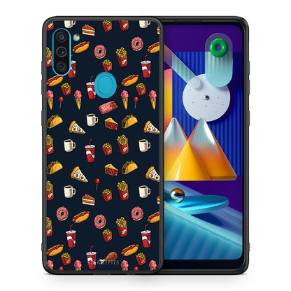Θήκη Samsung A11/M11 Hungry Random από τη Smartfits με σχέδιο στο πίσω μέρος και μαύρο περίβλημα | Samsung A11/M11 Hungry Random case with colorful back and black bezels