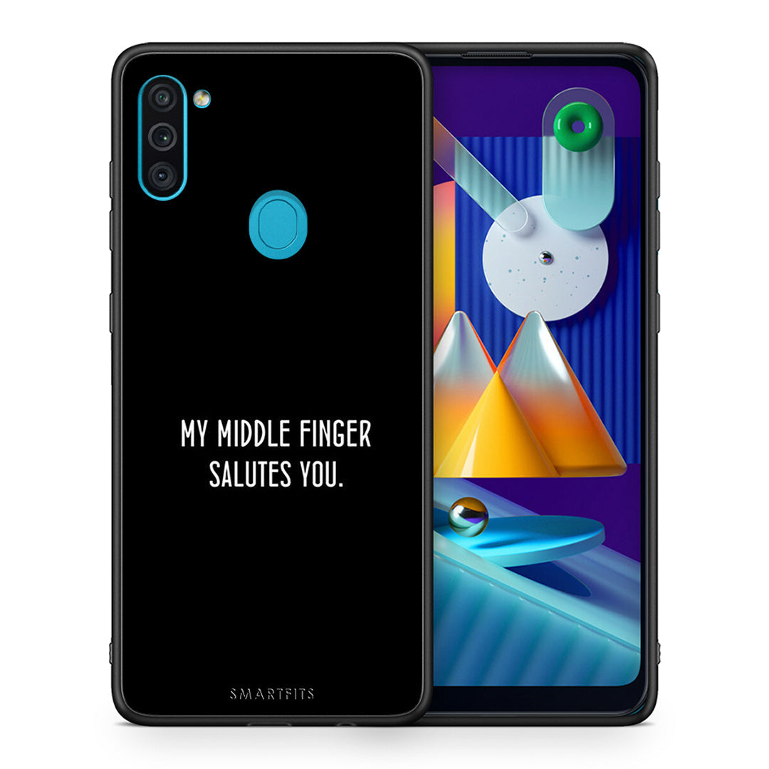 Θήκη Samsung A11/M11 Salute από τη Smartfits με σχέδιο στο πίσω μέρος και μαύρο περίβλημα | Samsung A11/M11 Salute case with colorful back and black bezels