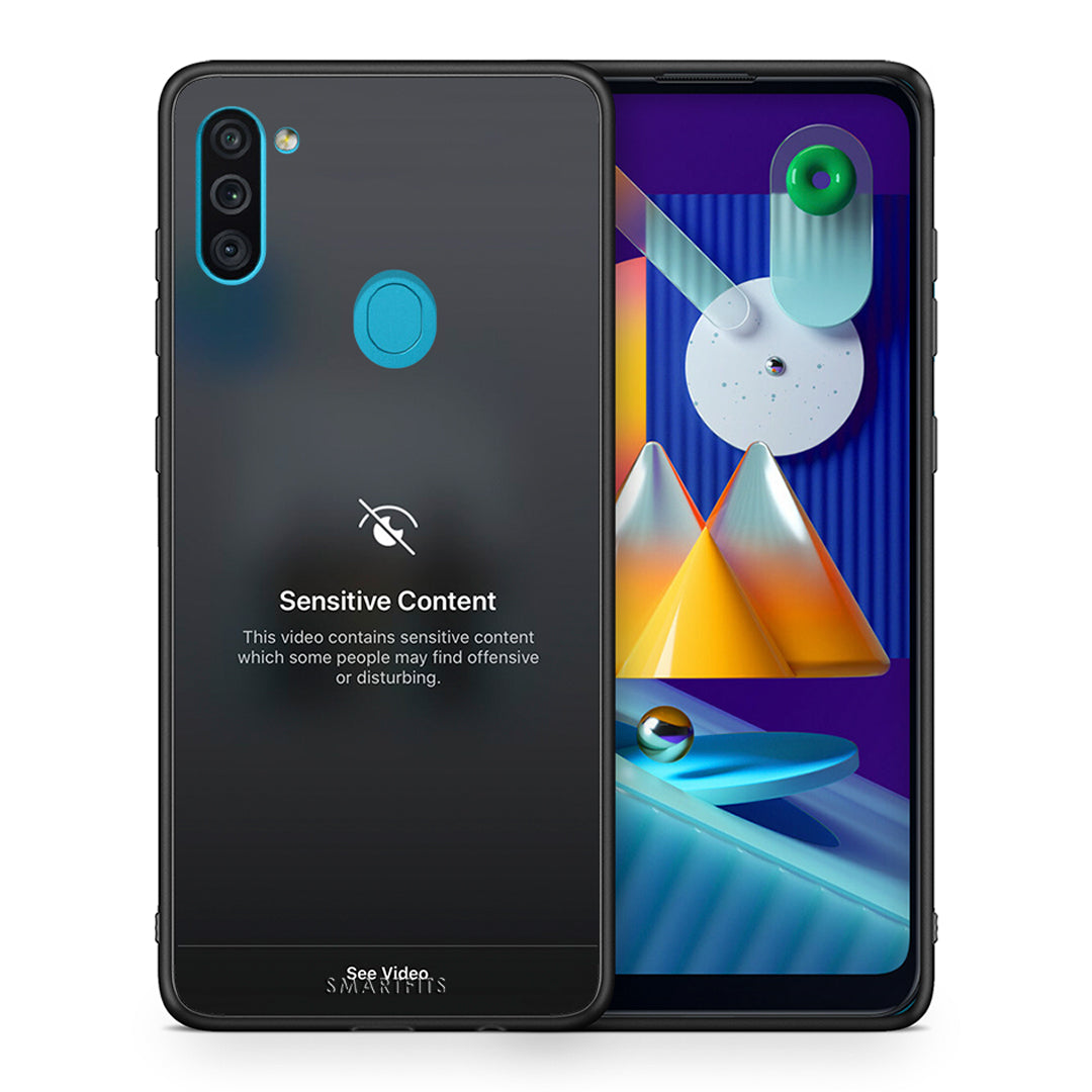 Θήκη Samsung A11/M11 Sensitive Content από τη Smartfits με σχέδιο στο πίσω μέρος και μαύρο περίβλημα | Samsung A11/M11 Sensitive Content case with colorful back and black bezels