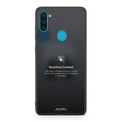 Samsung A11/M11 Sensitive Content θήκη από τη Smartfits με σχέδιο στο πίσω μέρος και μαύρο περίβλημα | Smartphone case with colorful back and black bezels by Smartfits