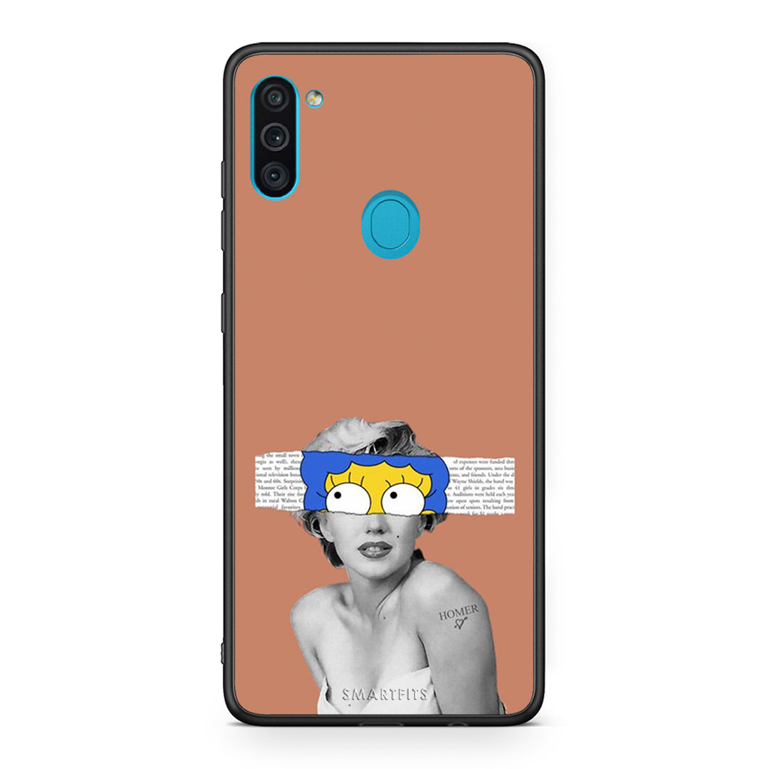 Samsung A11/M11 Sim Merilyn θήκη από τη Smartfits με σχέδιο στο πίσω μέρος και μαύρο περίβλημα | Smartphone case with colorful back and black bezels by Smartfits