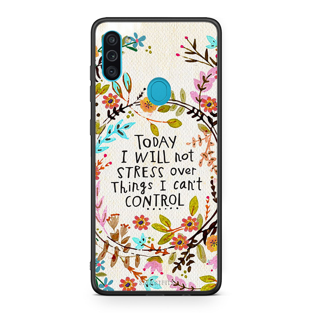 Samsung A11/M11 Stress Over θήκη από τη Smartfits με σχέδιο στο πίσω μέρος και μαύρο περίβλημα | Smartphone case with colorful back and black bezels by Smartfits