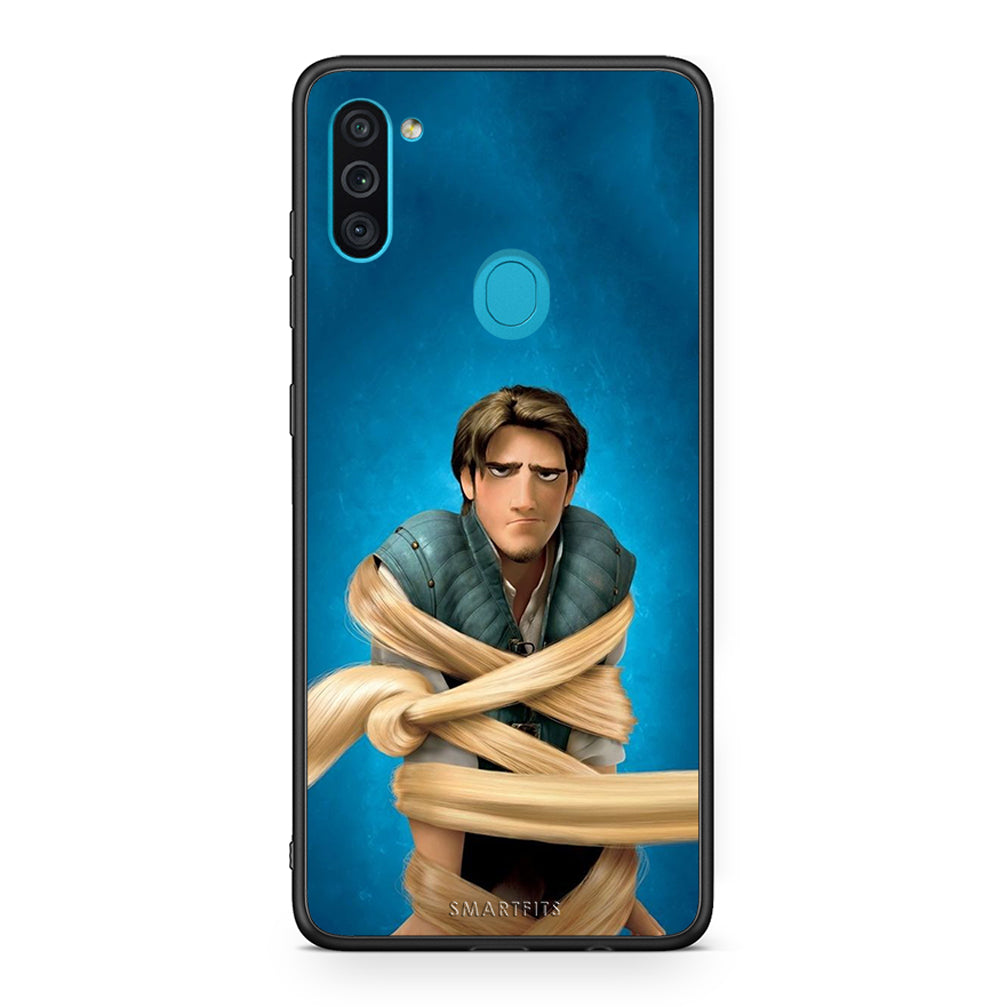 Samsung A11 / M11 Tangled 1 Θήκη Αγίου Βαλεντίνου από τη Smartfits με σχέδιο στο πίσω μέρος και μαύρο περίβλημα | Smartphone case with colorful back and black bezels by Smartfits