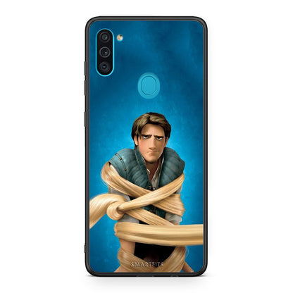 Samsung A11 / M11 Tangled 1 Θήκη Αγίου Βαλεντίνου από τη Smartfits με σχέδιο στο πίσω μέρος και μαύρο περίβλημα | Smartphone case with colorful back and black bezels by Smartfits