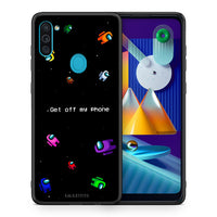 Thumbnail for Θήκη Samsung A11/M11 AFK Text από τη Smartfits με σχέδιο στο πίσω μέρος και μαύρο περίβλημα | Samsung A11/M11 AFK Text case with colorful back and black bezels