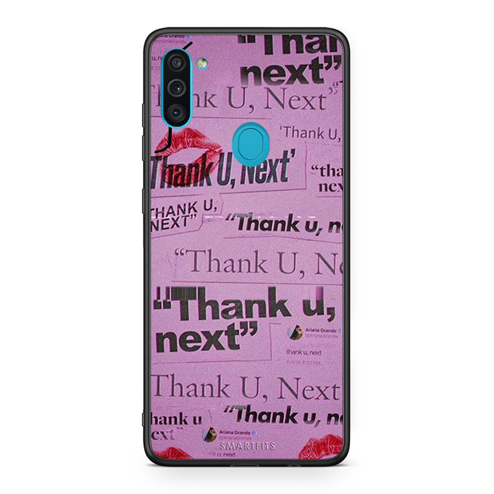 Samsung A11 / M11 Thank You Next Θήκη Αγίου Βαλεντίνου από τη Smartfits με σχέδιο στο πίσω μέρος και μαύρο περίβλημα | Smartphone case with colorful back and black bezels by Smartfits