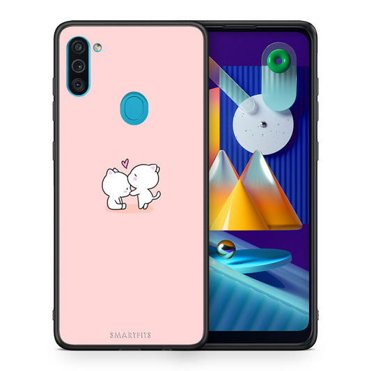 Θήκη Samsung A11/M11 Love Valentine από τη Smartfits με σχέδιο στο πίσω μέρος και μαύρο περίβλημα | Samsung A11/M11 Love Valentine case with colorful back and black bezels