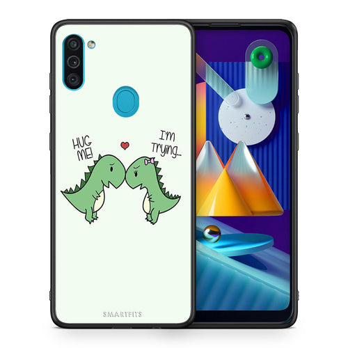 Θήκη Samsung A11/M11 Rex Valentine από τη Smartfits με σχέδιο στο πίσω μέρος και μαύρο περίβλημα | Samsung A11/M11 Rex Valentine case with colorful back and black bezels